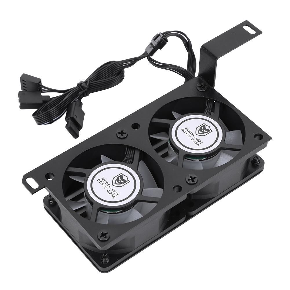 Радиатор памяти ARGB Syn Вентилятор охлаждения оперативной памяти с двумя 60-мм вентиляторами PWM 1000-3000 об/мин для DDR/DDR2/DDR3/DDR4/DDR5