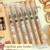 6Pcs Cute Anime Capybara Straight Liquid Ballpoint Pen Neutral Pen Ballpoint Pen School Office Writing Stationery Birthday Gifts