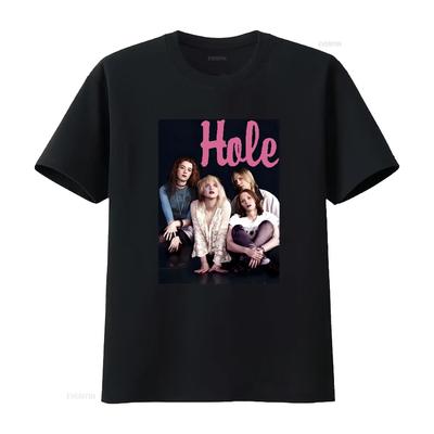 Hole American Alternative Rock Band Member T Shirt M 2xl Vintage Washed Versatile Breathable Stretched Designer Clothes