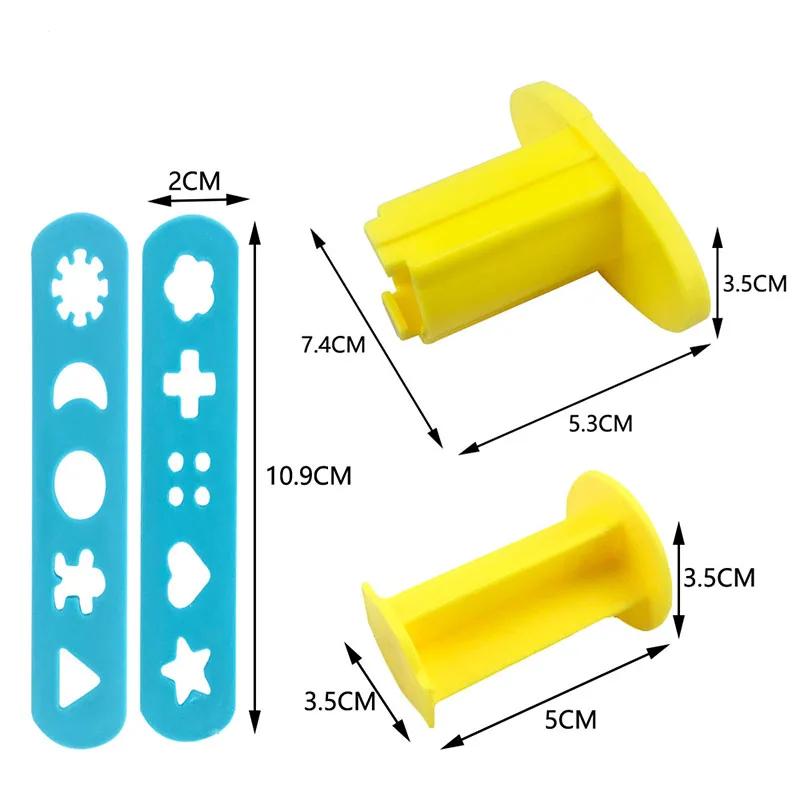 Инструменты для лепки из теста для детей Аксессуары для теста Формочки Динозавр Фрукты Скалка Резак Ножницы Пластилин Глина Форма Детские Игрушки Сделай Сам