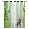 Chinese Chic Bamboo Oriental Nature Wood Window Curtains for KidsBedroom Living Room Bathroom Kicthen Door Hall Cupboard 2pieces
