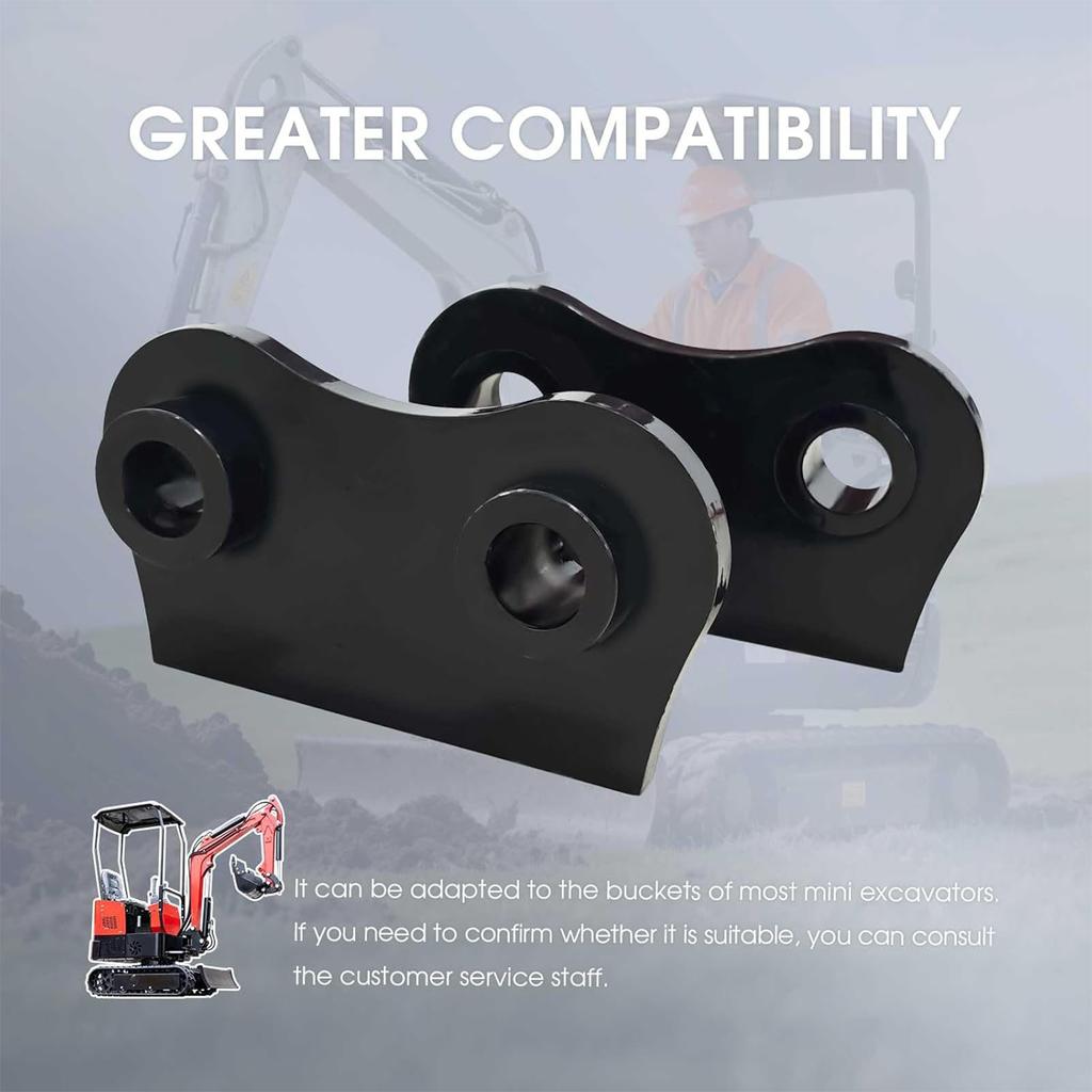 2 Pcs Mini Excavator Bucket Ear Replacement for Cat 305 306 Mini Excavators 45mm 5 Inch C-C Weld On Bucket Attachment Ears