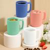 450ml Silicone Water Cup Food-Grade Shock-Absorbent Large Capacity Leak-Proof Tea Iced Latte Mug Fall-resistant Water Cup