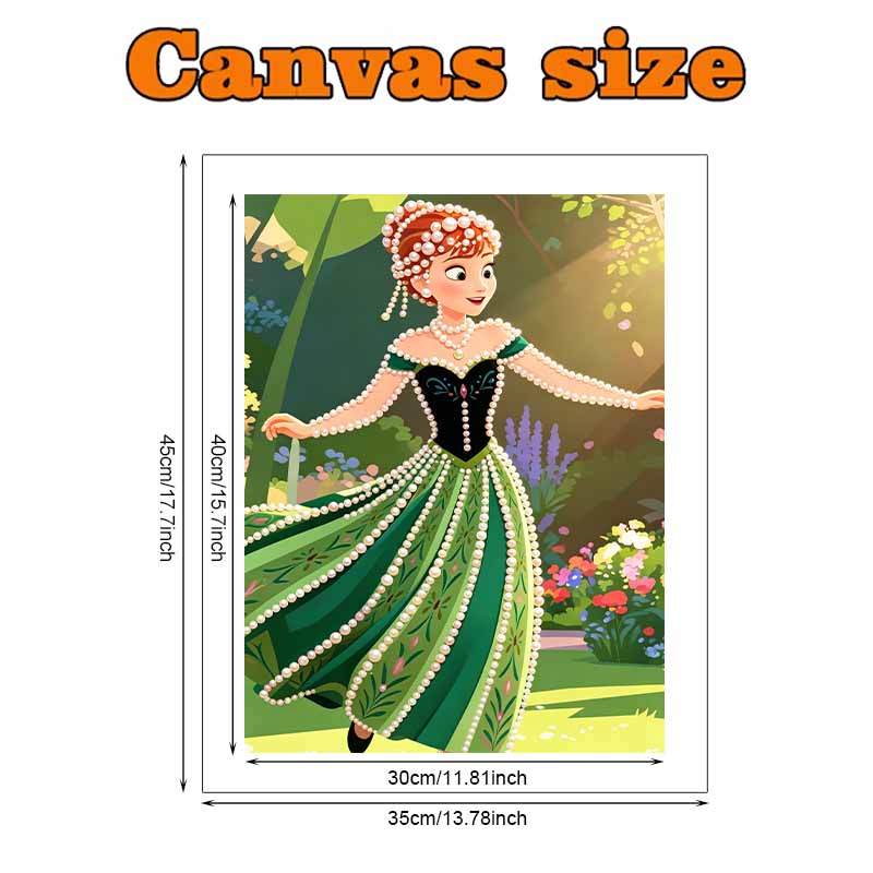 Disney Pearl Painting Frozen Anna Handmade DIY Pearl Gem Painting Pictures Crafts Special Shape Home Wall Decoration