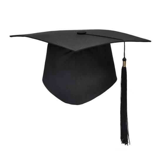 Graduation Cap with Tassel Bachelors Hat with Adjustable Size Elastic Band Graduation