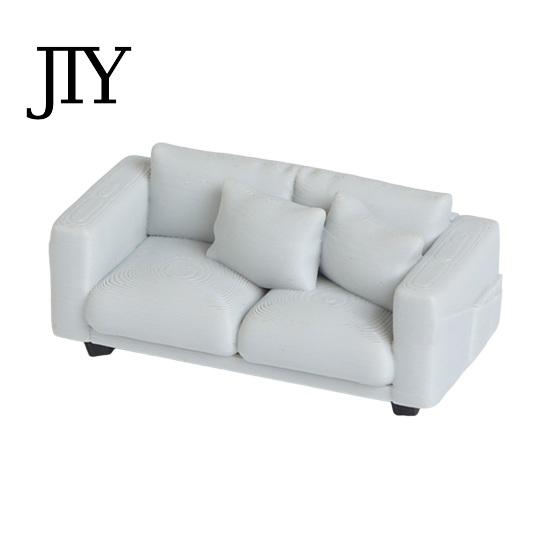 Miniature Upholstery Furniture Couch, Tiny 2-Seater Realistic Mini Loveseat Couch for Dolls 1/12 Scale Doll Mansion Living Room