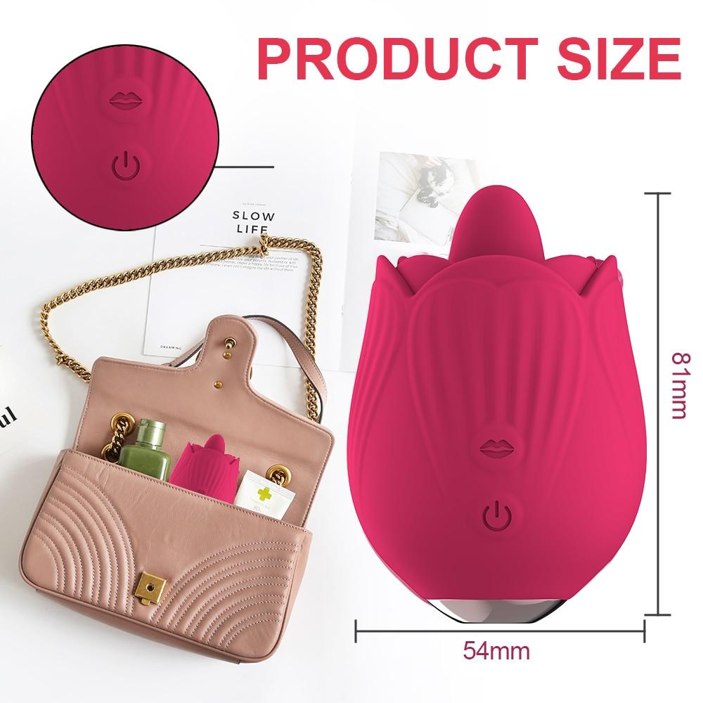 Women Rose Vibator Toy Vagina Sucking Vibrator Rose Vibrator Sucker Oral Licking Clitoris Stimulation Powerful Sex Toys