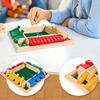 Деревянная игральная доска с кубиками, Настольная игра для семейных вечеринок, Многоцветная шахматная доска с цифрами, Идеально для семейных встреч