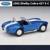 Масштаб 1/36 1965 Shelby Cobra 427 S-C Симуляция Модель автомобиля из сплава Машинка-инерционка Игрушка Детский Подарок Мальчику Миниатюрная Машинка