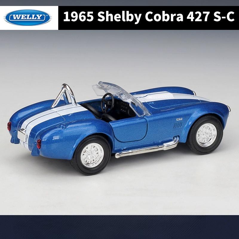 Масштаб 1/36 1965 Shelby Cobra 427 S-C Симуляция Модель автомобиля из сплава Машинка-инерционка Игрушка Детский Подарок Мальчику Миниатюрная Машинка