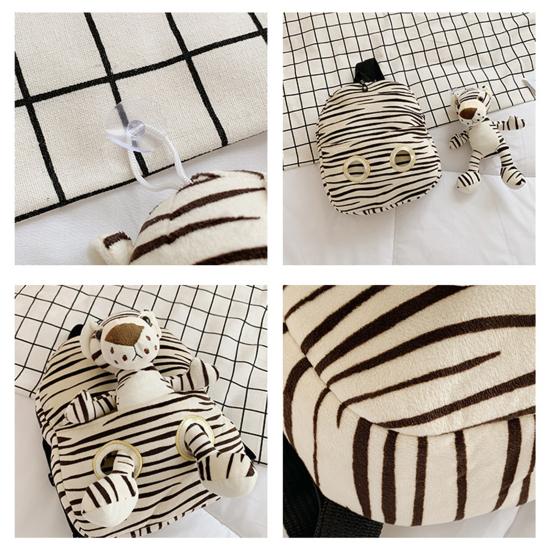 Детская школьная сумка с мультяшной съемной фигуркой животного льва фламинго тигра сумка мягкая плюшевая