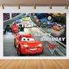 Фотофон Disney Pixar Тачки Молния Маккуин для дня рождения, студийный фотофон для детей, малышей и вечеринок в честь рождения ребенка, AS41