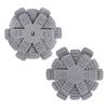 12Pcs Gray Pot And Pan Protectors Felt Placemats Stacking Anti-Slip Cookware Dividers Decorative Flower-Shaped Pallet Separators