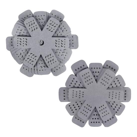 12 шт. серых защитных ковриков для кастрюль и сковородок, фетровые салфетки, противоскользящие разделители для посуды, декоративные разделители для поддонов в форме цветка