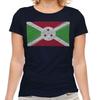 Burundi Scribbling Flag Women T-shirt Gift Burundian Football