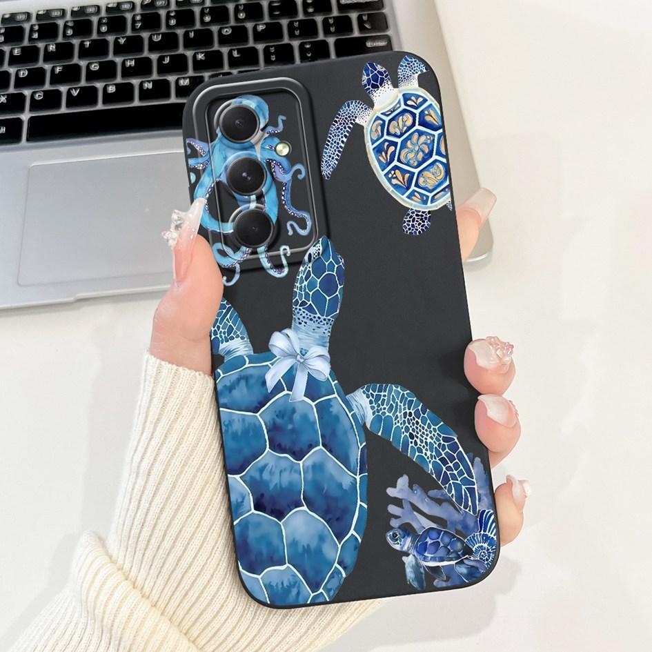 Чехол для Samsung Galaxy A53 A54 A55 5G Обложка SM-A536B SM-A546V SM-A556B Ударопрочный Funda Модный Цветочный Мягкий Силиконовый Матовый Etui