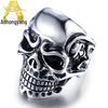 European & American Skull Design Titanium Steel Men's Punk Ring