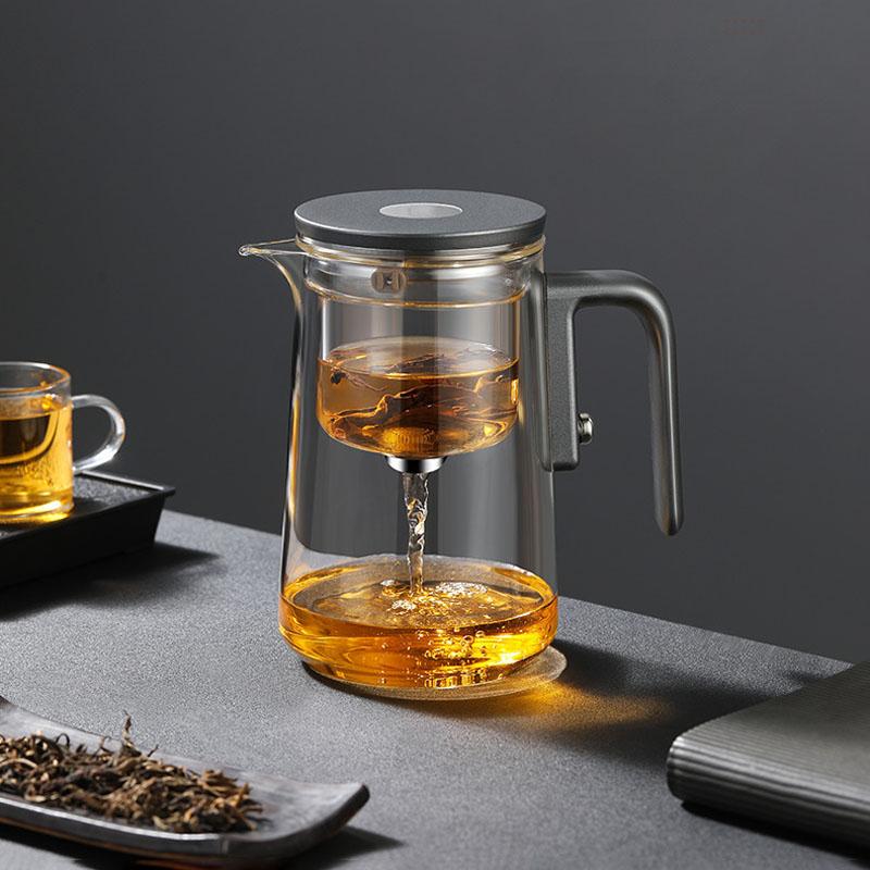 Fashion New Water Separation Inner Container Teapot One Click Magnetic Switch Tea Separation Filtration Glass Tea Pot