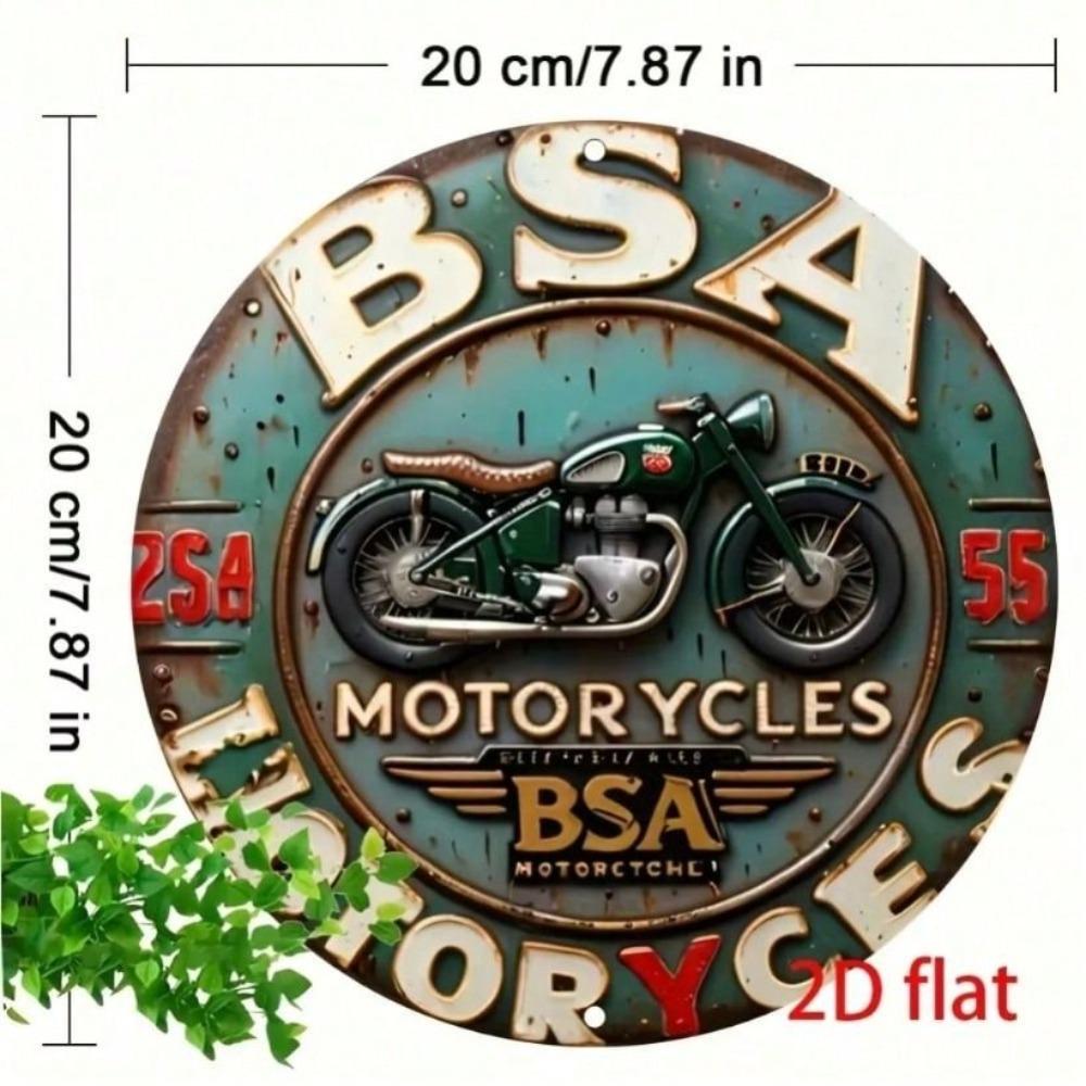 Металлическое Настенное Искусство Винтажный Мотоцикл BSA Классический Велосипед Декор для Гаража