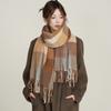 Imitation Cashmere Scarf Women's Autumn and Winter Classic Plaid Casual Fringed Student Long Shawl Scarf