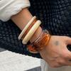 Ingemark 4 Styles Y2K Boho Thick Resin Acrylic Bangles for Women 2026 New Fashion Geometric Irregular Bracelet Aesthetic Jewelry