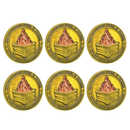 Dumpster Challenge Coin Dumpster Настольные аксессуары Двусторонний веселый медальон для сотрудников Подарки в знак признательности Офисный декор