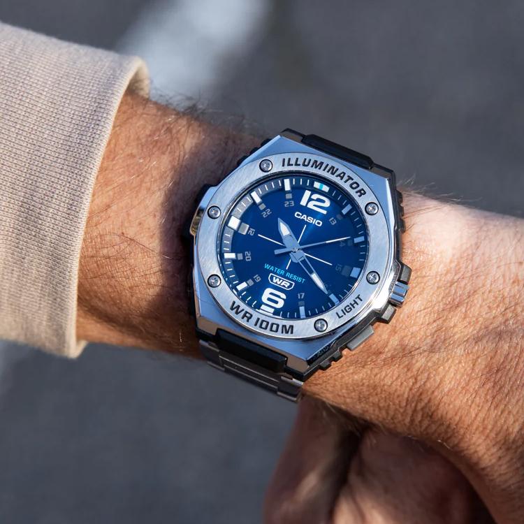 Casio Мужские часы Стандартная серия Синие MWA100HD2AV MWA100HD2AV