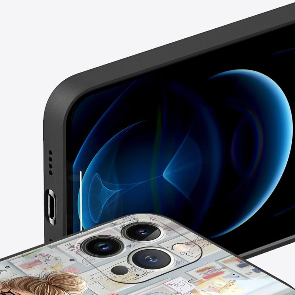 Мультяшная Девочка Чехол для Телефона Cover для iPhone 17 16 15 14 13 12 11 Pro Max 17 Air Plus Ударопрочный Мягкий ТПУ Чехол Fundas Capas Coque
