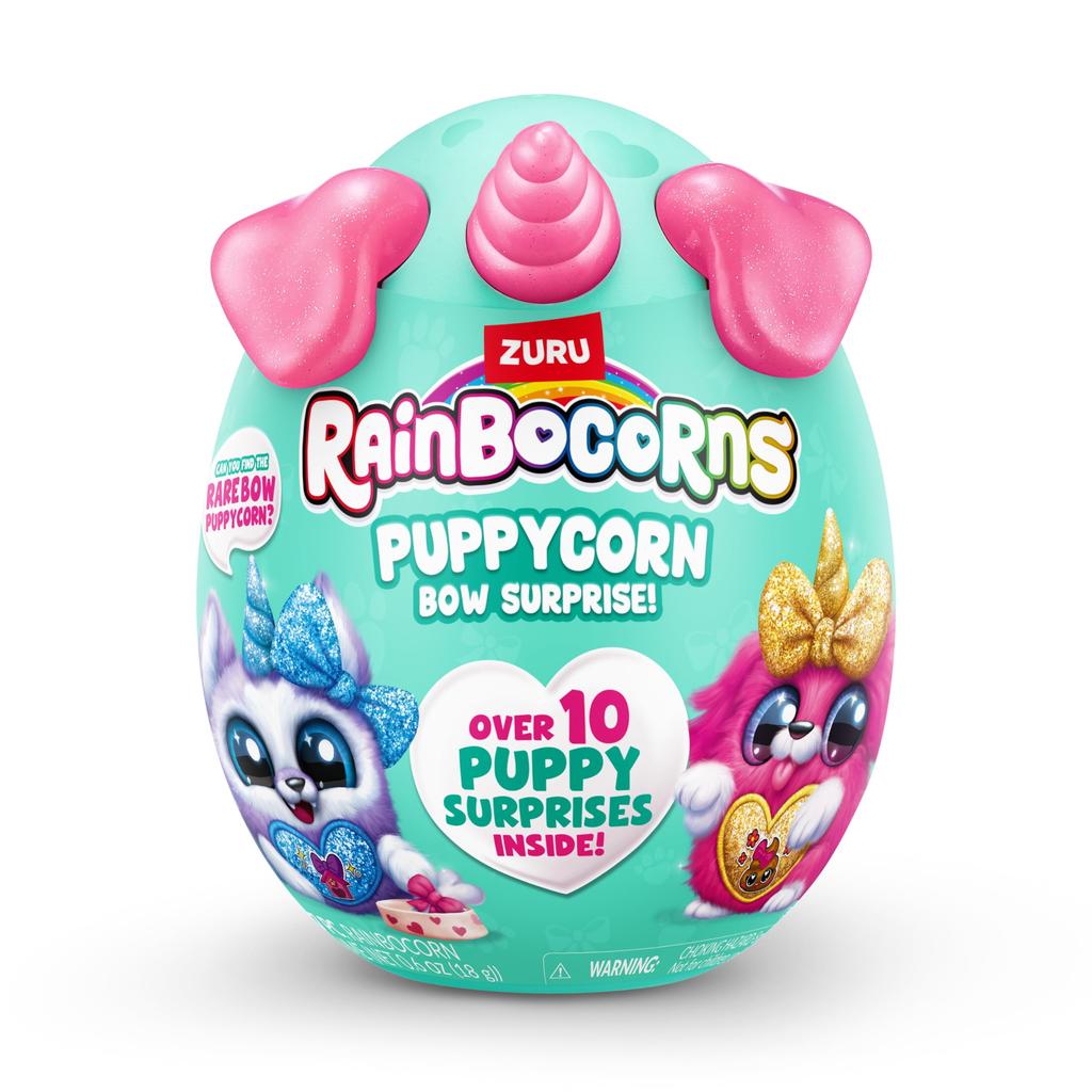 ZURU Rainbocorns Puppycorn Surprise Series 3 Collectible Plush Toy with Surprise Sticker and Stuffed Dog for Girls and Kids Ages (Husky) Egg, Pack,