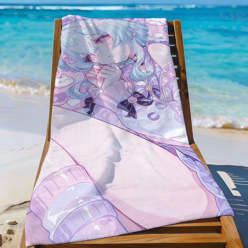 Yumemizuki Mizuki Genshin Impact Towel Sports Quick Dry Travel Camping Gear Sandproof Soft Light Large Beach Towel