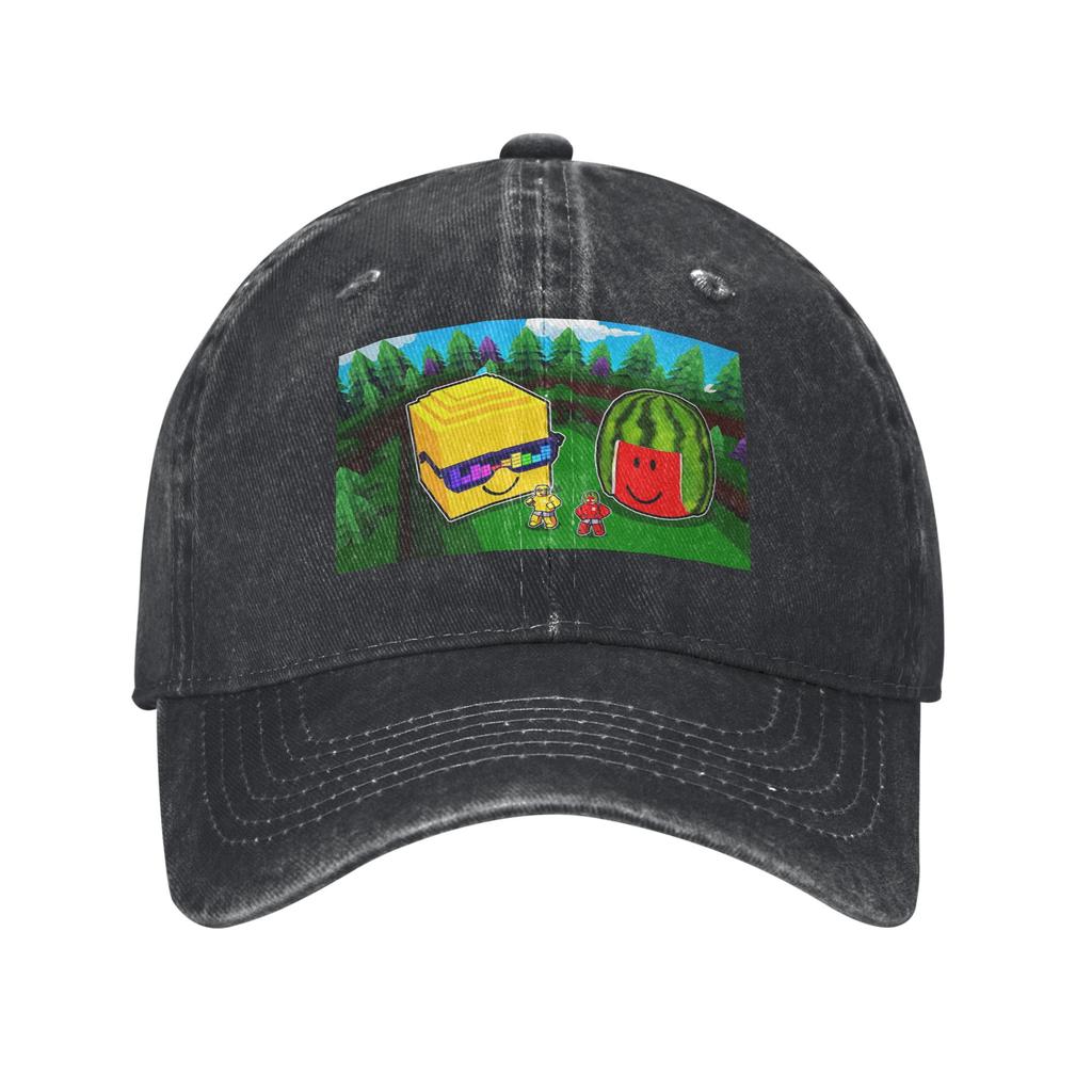 Sunny And Melon Denim Cap Casual Baseball Caps Adjustable Hat Summer Unisex Baseball Hats