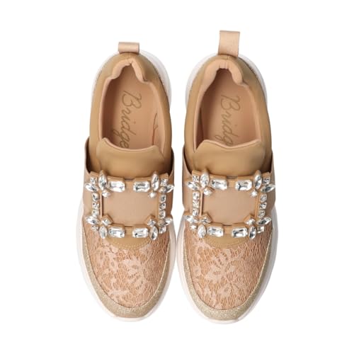 Женские кроссовки с пряжкой Bridget Birkin 525001 Бежевый Размер 23.0 см