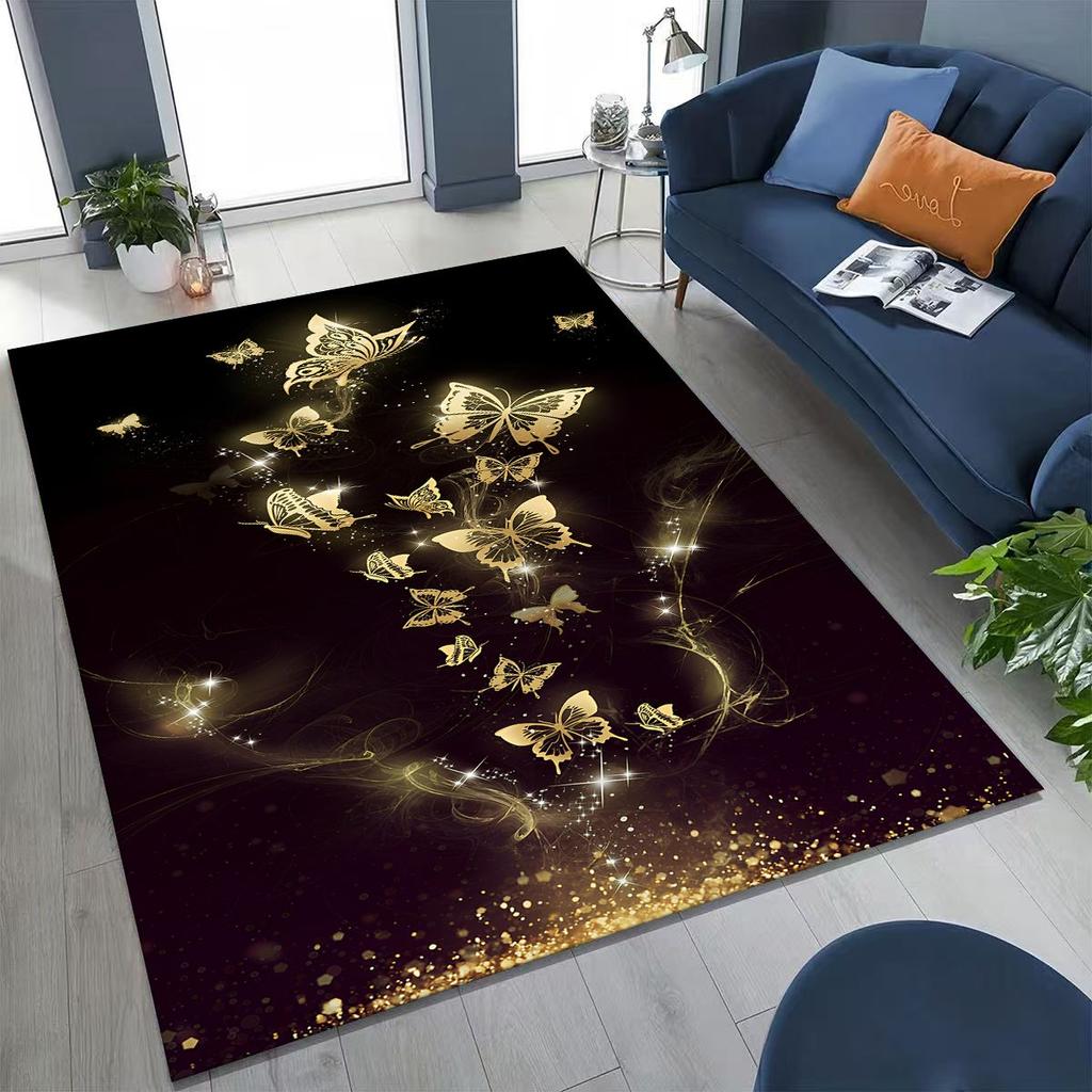 27 Style Dream Butterfly Flower Cartoon Rug for Bedroom Living Room Sofa Home Doormat Decor,Large Kids Play Non-slip Floor Mat