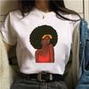 Fashion Sexy Black Girl Graphic Print Women T-Shirt 90S Blouse Summer Loose Crew Neck Short Sleeve Female Tops Clothes