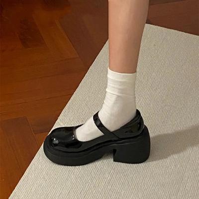 Универсальные японские туфли jk на одной пряжке с круглым носком, женские, новые, ретро, ультравысокий каблук, туфли Мэри Джейн, высокий каблук