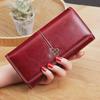 Women's Long Retro Waxed Leather Clutch: Large Capacity Multi-Card Wallet & Mobile Phone Bag - 20% Off