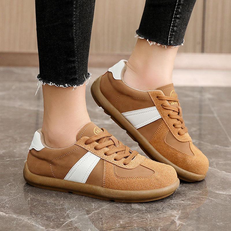Новые Повседневные Кроссовки с Вентиляцией и Вставками Коричневые Модные Женские Кроссовки Превосходный Комфорт De Mujer
