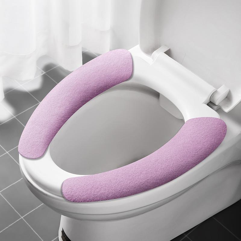 Washroom Washable Sticky Toilet Mat Seat Cover Pad Household Soft Plus Cashmere Toilet Seat Cover