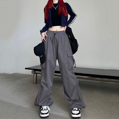Весенне-летние повседневные женские брюки-карго, уличная одежда, модные мешковатые брюки с эластичной резинкой на талии, женские брюки большого размера до щиколотки