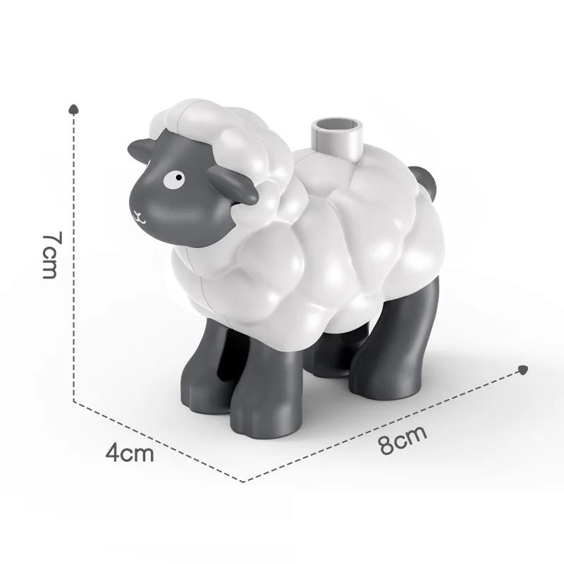 Большие строительные блоки Фигурка животного зоопарка Аксессуары Лягушка Улитка Собака Совместимые Большие Кирпичики Дети Дети Сборные Игрушки Подарок на вечеринку