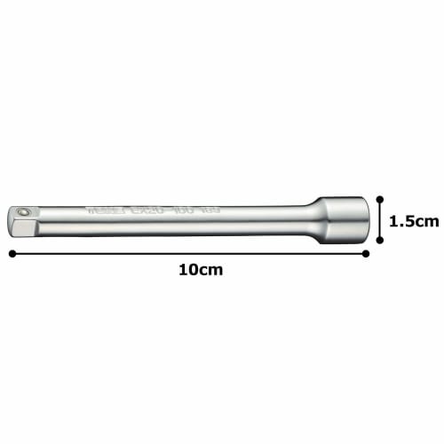 TONE Extension Bar HPEX20-100 Drive Angle 6.35mm (1/4") Total Length 100mm