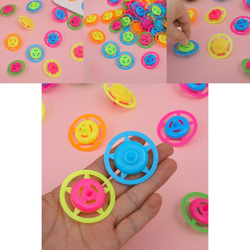 Plastic Spin Gyroscope Toy For Children With Colorful Candy Design And Traditional Play Use