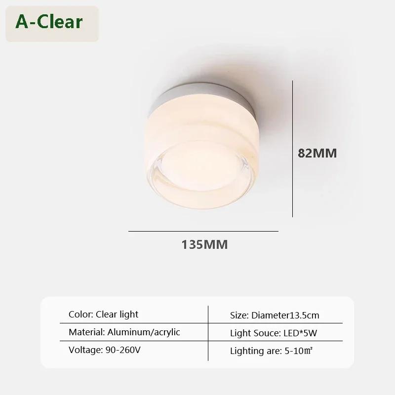Винтажные светодиодные стеклянные потолочные светильники Минималистский балкон спальня вход светильник Внутреннее освещение Скандинавский стеклянный потолочный светильник