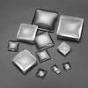 6 - 40mm Clear Square Cabochons Transparent Flat Back Glass Cabochon Cameo Settings For DIY Jewelry Making Supplies
