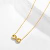 Stainless Steel Jewelry Micro Inlaid with Diamonds, Infinite Loop 8-shaped Jewelry Set, Women's Luxury Jewelry