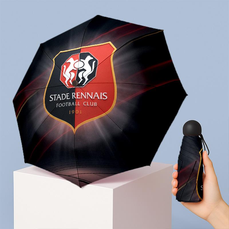 Мини 5-складной карманный зонт Stade Rennais FC Компактный легкий защита от УФ дождя солнца Зонт Портативный дорожный зонт