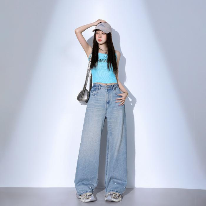 Wide-leg Jeans Women's Spring High Waist Wide-leg Jeans Women's Jeans Loose Straight Jeans Wide-leg Trousers Women