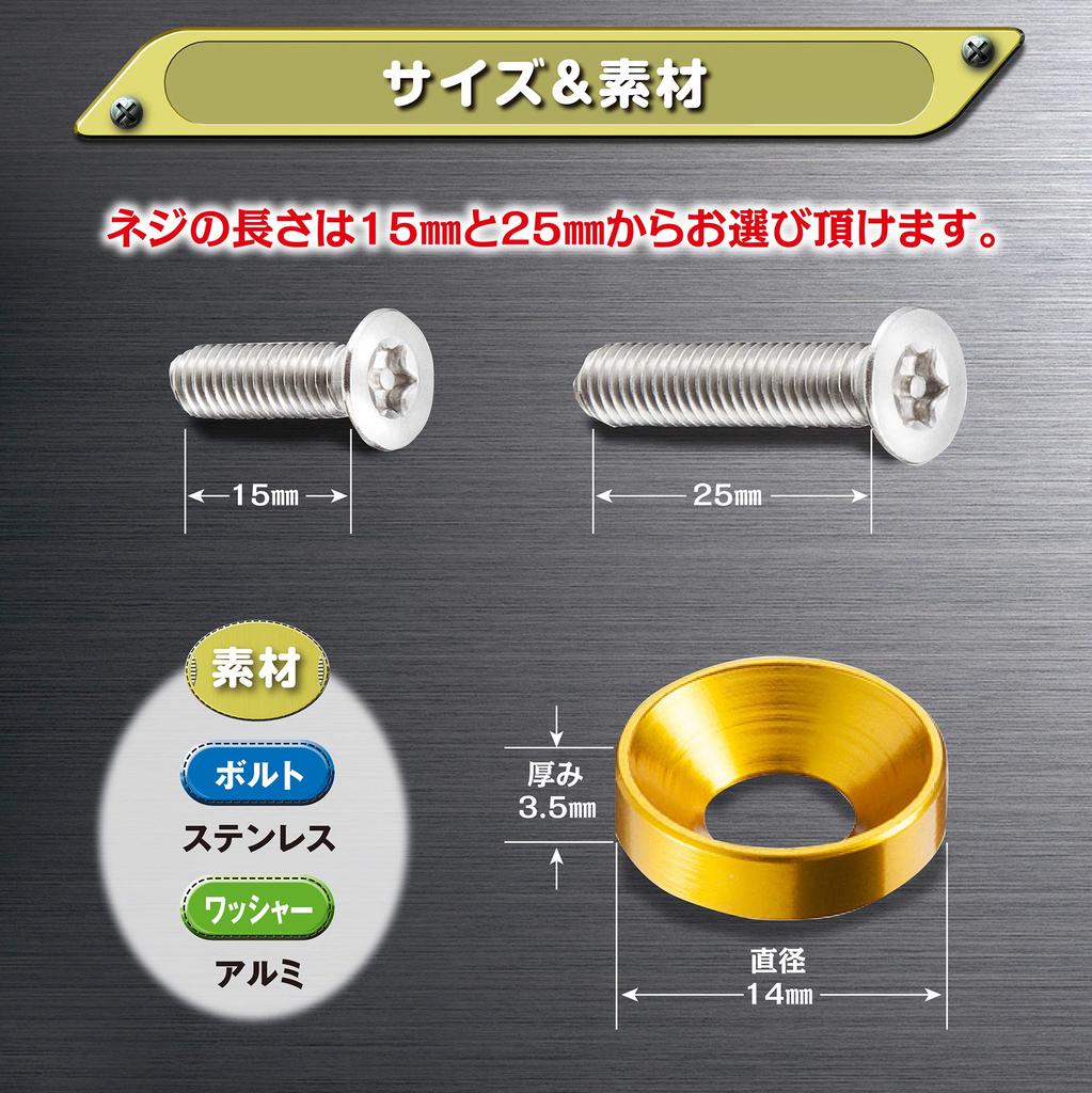 Freate License Plate Bolt License Frame Anti-Theft Screws M6 (Blue, 25mm Screws)