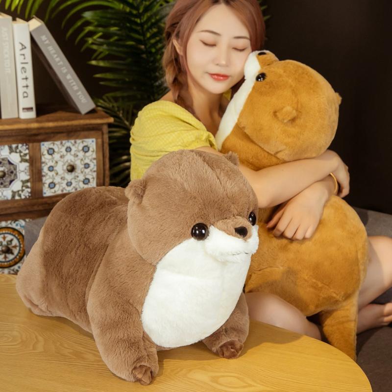 Игрушки-подушки из плюша, имитирующие выдру, реалистичная кукла-выдра, мягкая подушка-тюлень для детей, подарок девочкам на день рождения