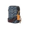 New COACH Stanton Canvas With Denim And Leather Shoulder Bag, Crossbody Bag Mini Men's C8235-B4EI